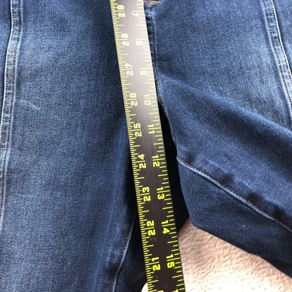 Duluth Trading Co Womens Jeans Size 16 Short Stretch Dark Wash Denim Blue Casual - Picture 6 of 13